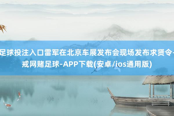 足球投注入口雷军在北京车展发布会现场发布求贤令-戒网赌足球-APP下载(安卓/ios通用版)