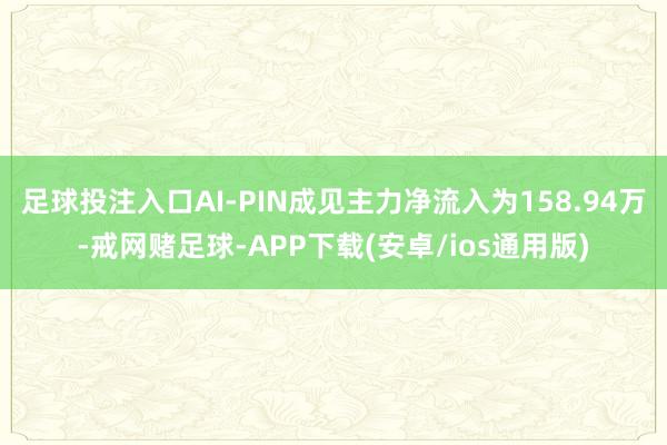 足球投注入口AI-PIN成见主力净流入为158.94万-戒网赌足球-APP下载(安卓/ios通用版)