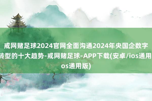 戒网赌足球2024官网全面沟通2024年央国企数字化转型的十大趋势-戒网赌足球-APP下载(安卓/ios通用版)