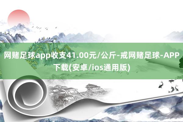 网赌足球app收支41.00元/公斤-戒网赌足球-APP下载(安卓/ios通用版)